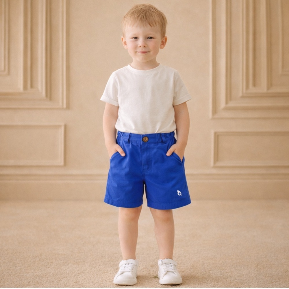 Blue Quail Boys Blue Swim Shorts 3T UPF 50+ Beach Swim Trunks